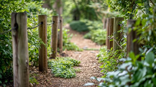 Utilisations créatives de piquets en châtaignier