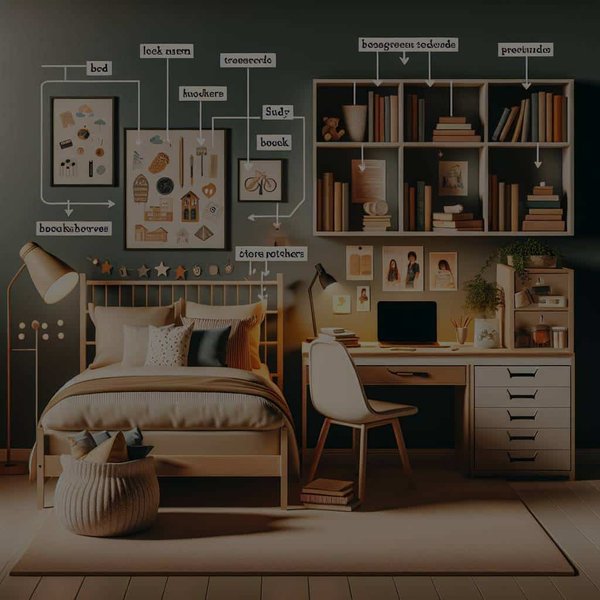 Quels sont les éléments essentiels pour créer une chambre d'adolescent qui favorise à la fois le repos et les études ?